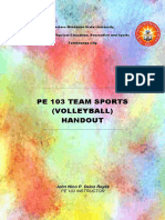 Pe 103 Team Sports (Volleyball) Handout