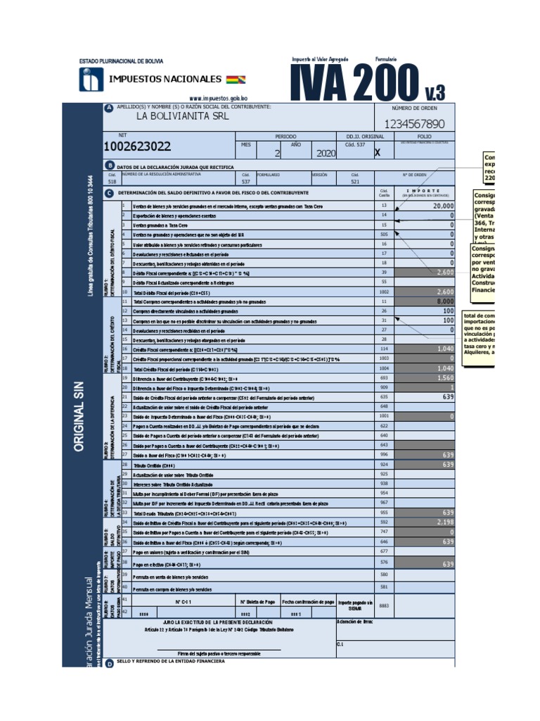 Formulario Iva | PDF | Impuesto al valor agregado | Impuestos