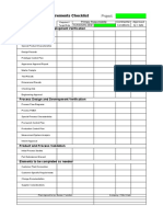 Bulk Materials Requirements Checklist: Product Design and Development Verification
