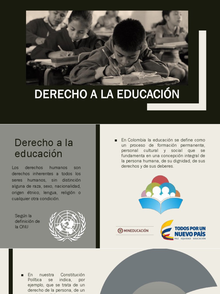 Derecho A La Educacion - Presentación | PDF | Educación de la primera ...