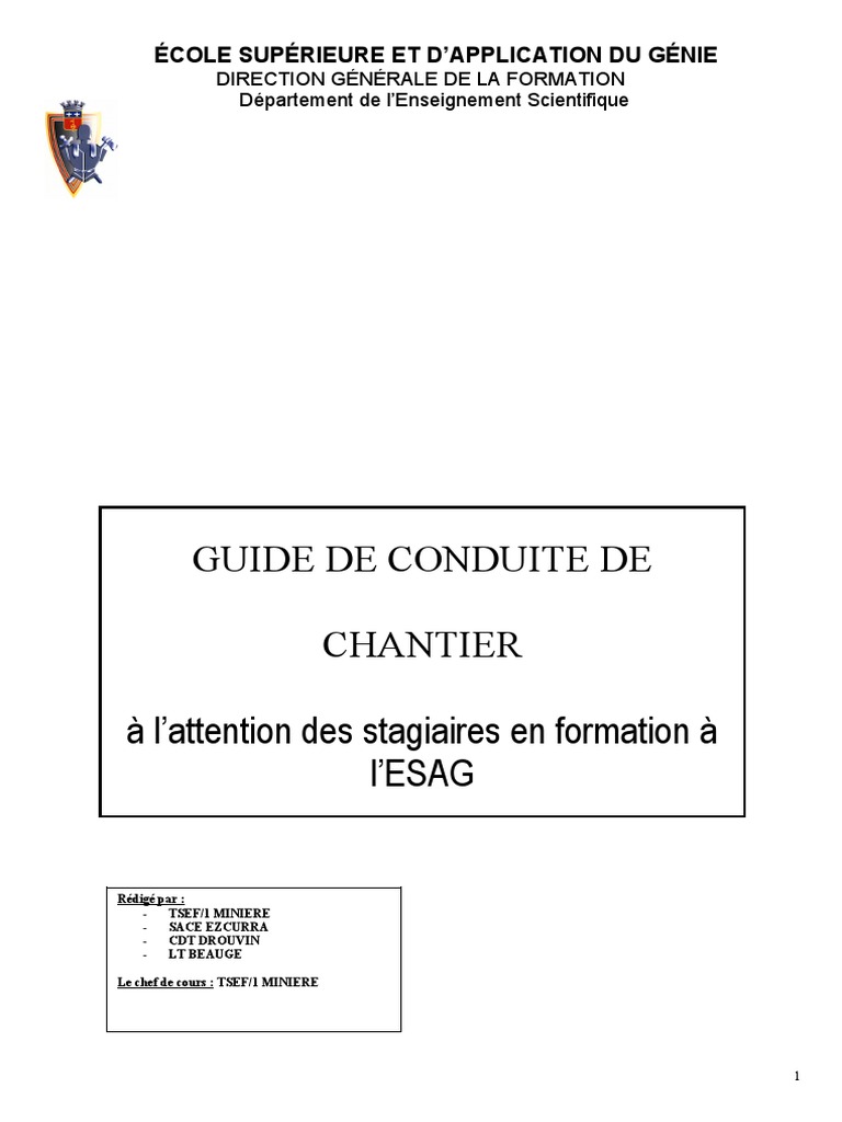 Guide de Conduite de Chantier BTP | PDF | Entrepreneur principal ...