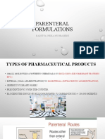 Sterile Manufacturing - Parenteral Formulations Facility and Excipients