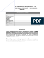 Plantilla Protocolo Bioseguridad Covid-19