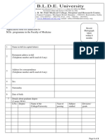 Application Form For MSC Course