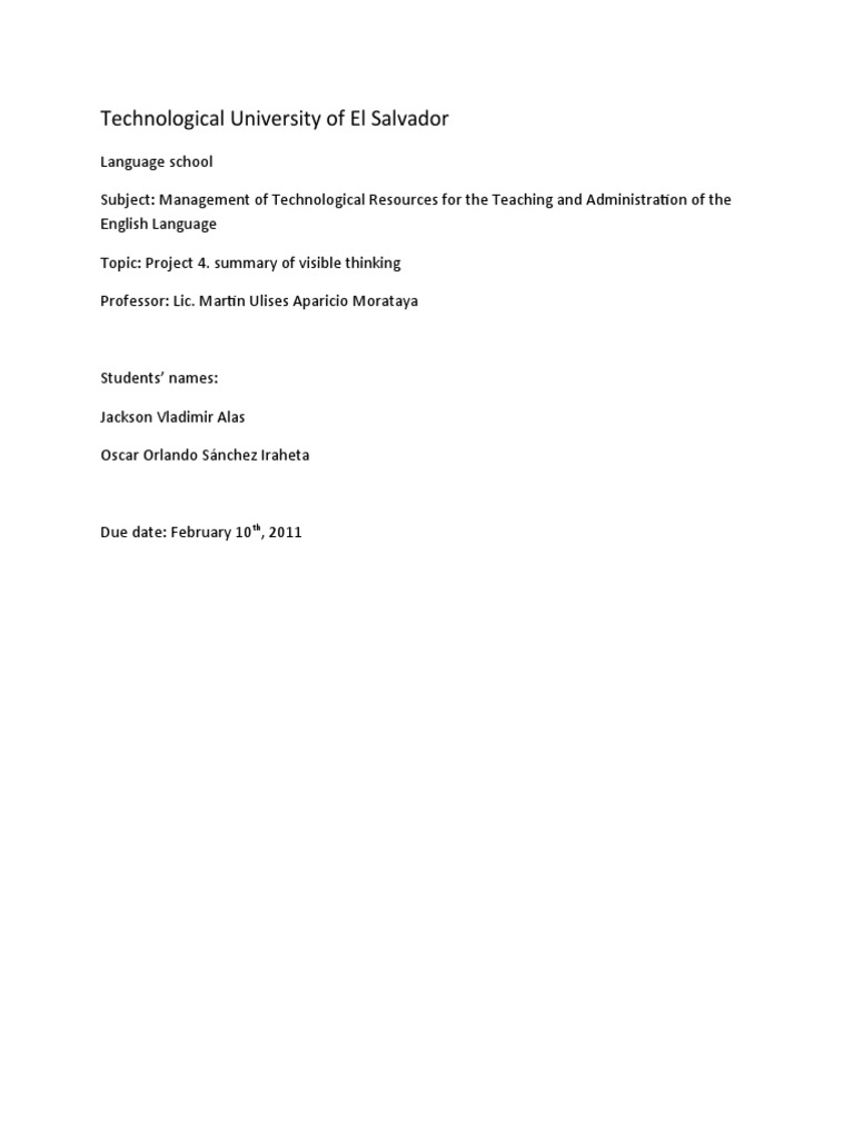 Project 4 Module 4 Pdf Learning Thought