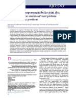 Influence of Temporomandibular Joint Disc Displacement On Craniocervical Posture and Hyoid Bone Position