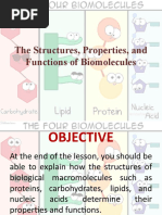 The Structures, Properties, and Functions of Biomolecules