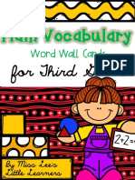 Word Wall Cards: For Third Grade