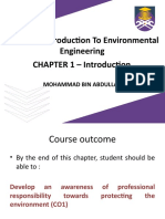 CHE332 - Introduction To Environmental Engineering CHAPTER 1 - Introduction