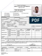 Admission Form: Office of The Registrar