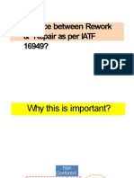 Difference between Rework and Repair as per IATF 16949