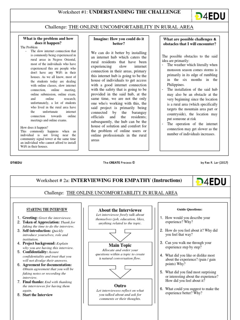 Worksheet #1: Understanding The Challenge | PDF | Educational ...