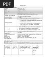 Lesson Plan A. Teaching-Learning Details