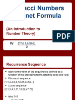 Fibonacci Numbers and Binet Formula: (An Introduction To Number Theory)