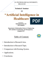 "Artificial Intelligence in Healthcare: Technical Seminar On