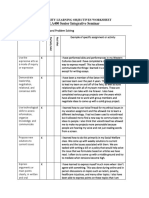 University Learning Objectives Worksheet