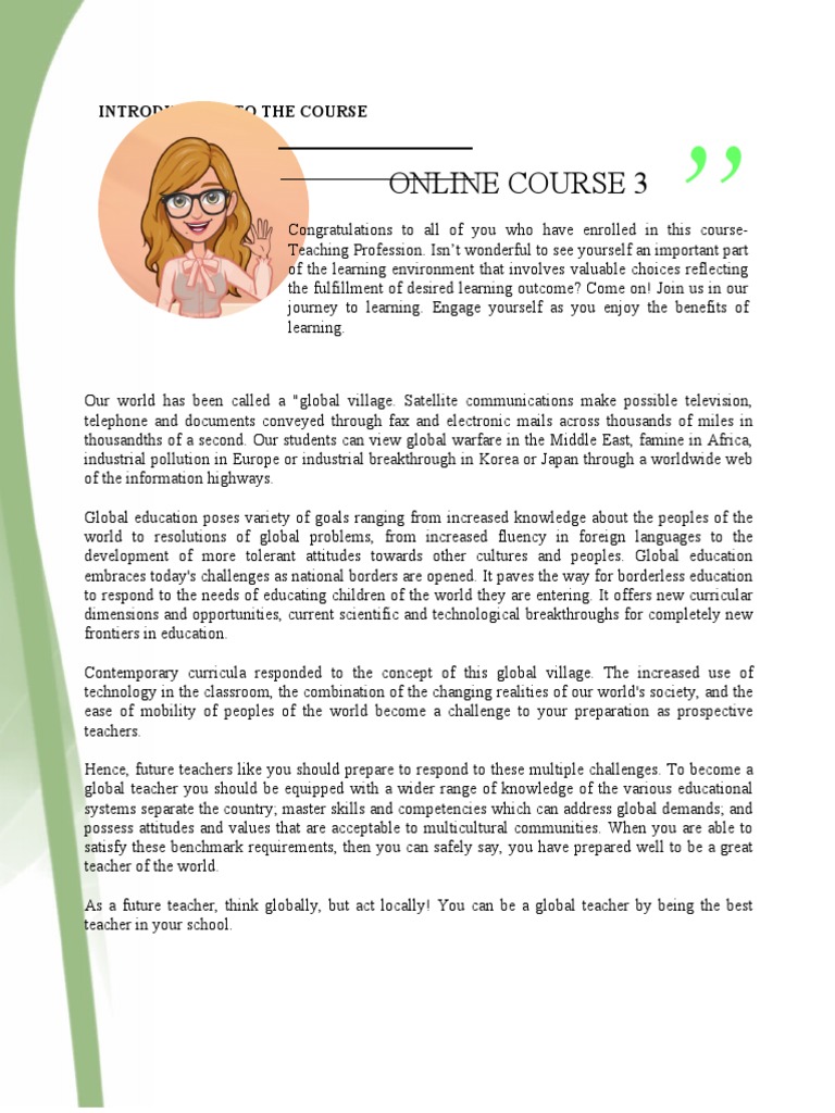 Introduction of The Course Teaching Profession | PDF | Teachers ...
