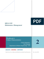 ME14 1329 Maintenance Management: Workbook 2: Failure Characteristics