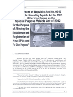 J20101112-Assessment of RA No. 9343... Otherwise Known As The Special Purpose Vehicle Act of 2002 For The Purpose of Allowing The Establishment and Registration of New SPVs and For Other Purposes