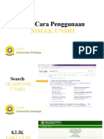 Tata Cara Penggunaan SIMAK UNSRI