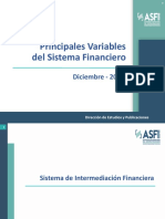 Principales Variables Del Sistema FinancieroDiciembre - 2019