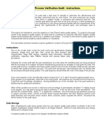 John Deere Process Verification Audit - Instructions: Background