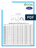 Dimensional Data For U-Strap Clamp (Table No: B-11-01) : Model