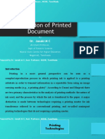 Forenic Examination of Printed Document