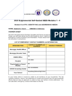 ONLINE and SELF GUIDED PFA Modules Answer Sheets Module 3