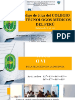Código de ética de tecnólogos médicos del Perú (COETMP