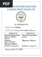 Submission Date: 07-11-2020: Department of Statistics Ment