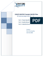 Usace Quality Plan Sample