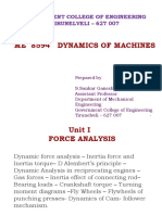 Me 8594 Dynamics of Machinery Unit 1 Online Video Lecture