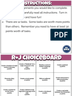Romeo and Juliet Choiceboard