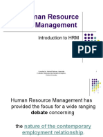 Human Resource Management: Introduction To HRM