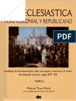 Catálogo Del Archivo Arzobispal de Lima, Tomo II PDF