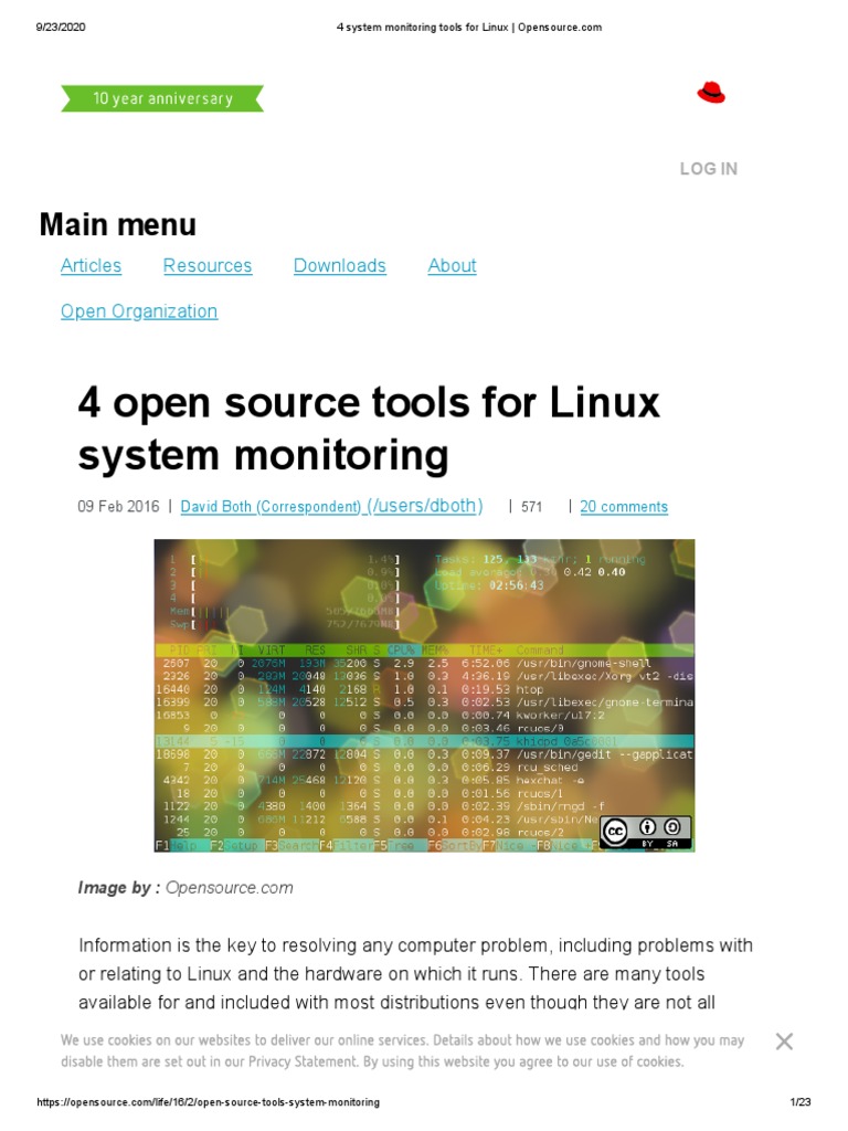 4 System Monitoring Tools For Linux | PDF | Central Processing Unit ...