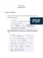 Problem Set # - Diesel Power Plant: ° KG HR