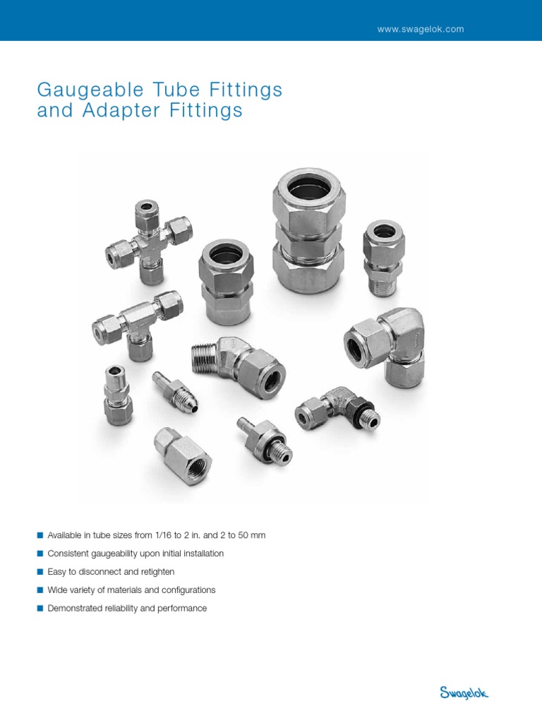 Swagelok Tube Fitting PDF Pipe (Fluid Conveyance) Building