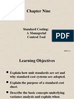 Chapter Nine: Standard Costing: A Managerial Control Tool