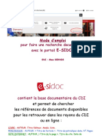 Mode D'emploi E-Sidoc