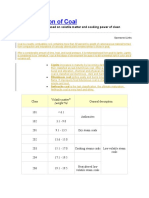 Classification of Coal