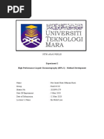 Experiment 2 High Performance Liquid Chromatography (Method Development)