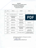 ORAR Lectiile de CURS, Anul I, Seriile A, B, C. Facultatea MEDICINĂ nr.1