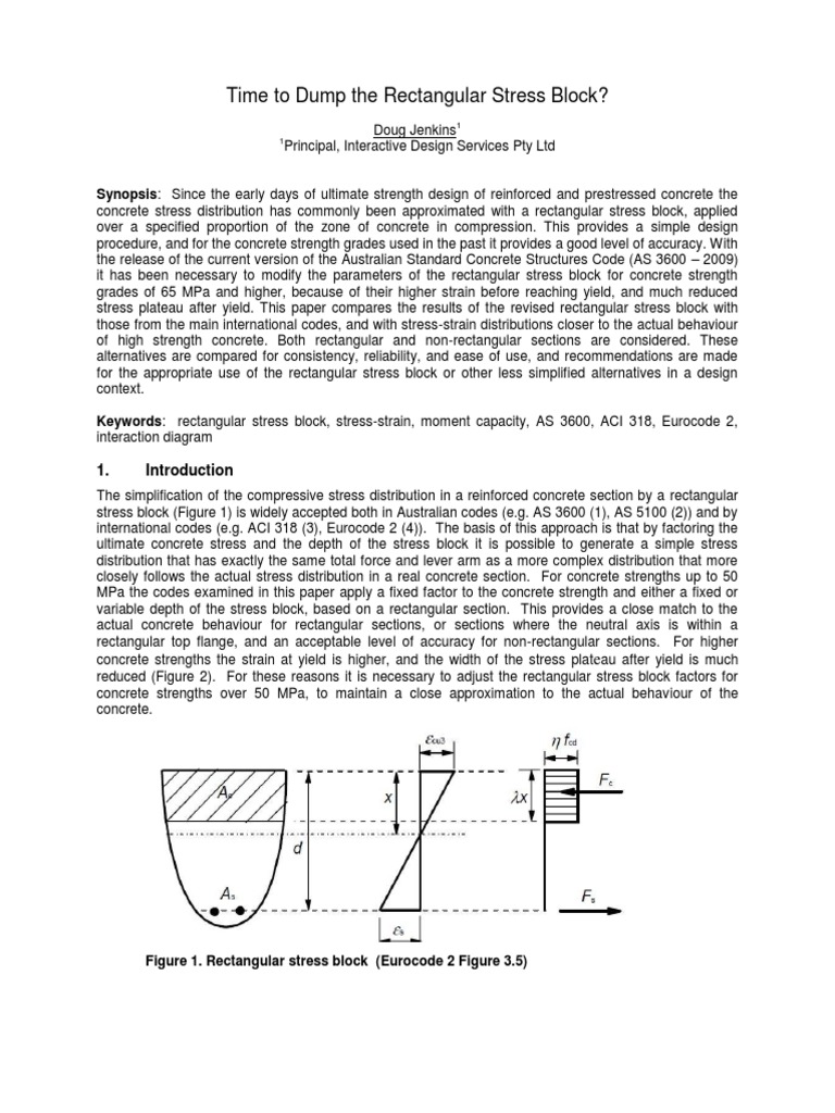 Revising Rectangular Stress Block Factors | PDF | Strength Of Materials ...