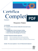 Cara Completion Certificate