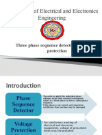 Department of Electrical and Electronics Engineering: Three Phase Sequence Detector and Voltage Protection