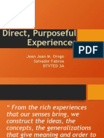 Direct Purposeful Experiences Report