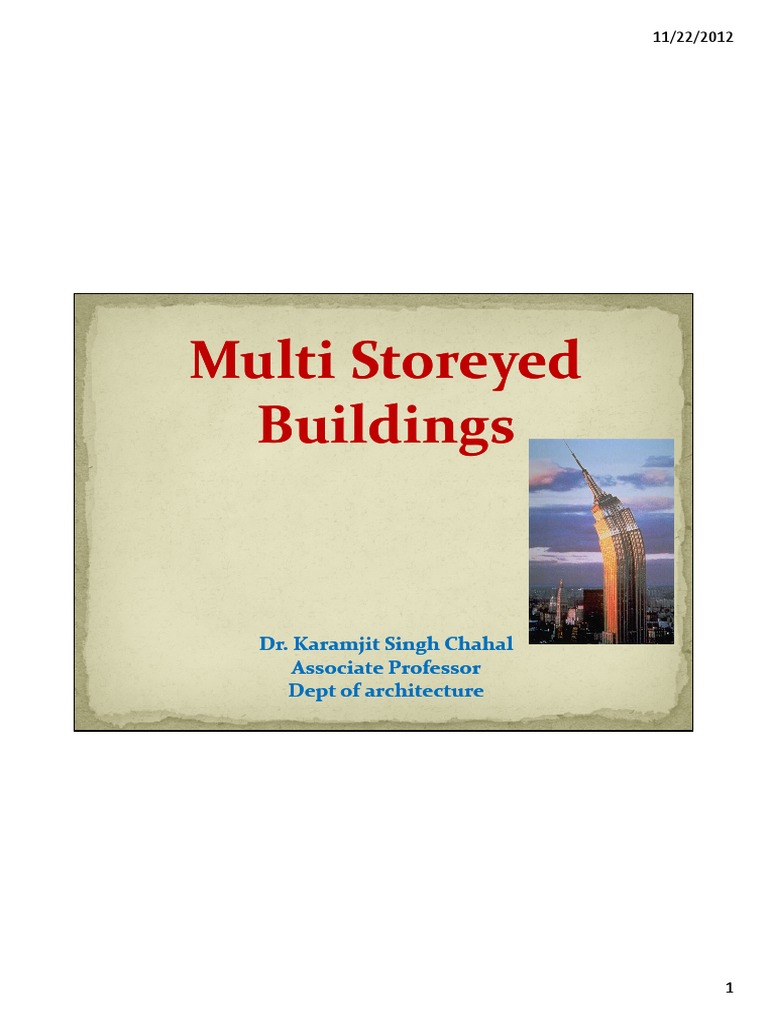 Multi Storeyed Multi Storeyed Buildings Buildings PDF Truss Beam