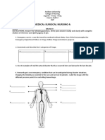 Medical-Surgical Nursing 4:: NAME: - BRANCH